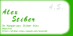 alex stiber business card